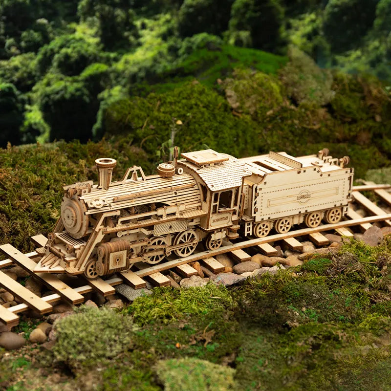 Steam Express β 3D Wooden Puzzle & Mechanical Train Model