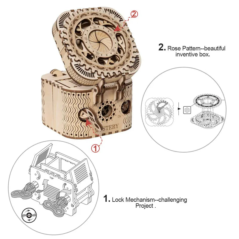 Treasure Box β 3D Wooden Puzzle with Secret Compartment
