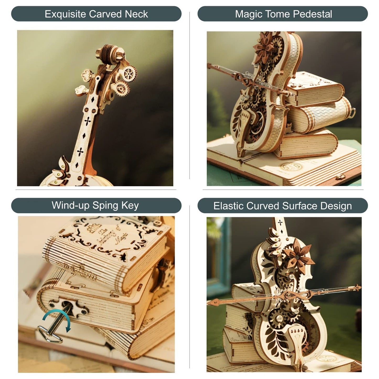 Magic Cello β 3D Wooden Puzzle & Mechanical Music Box