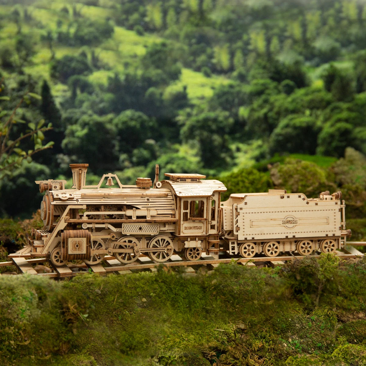 Steam Express β 3D Wooden Puzzle & Mechanical Train Model