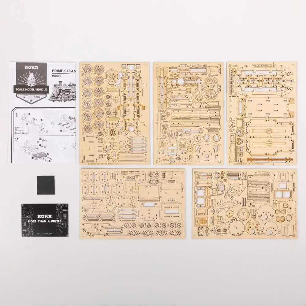 Steam Express β 3D Wooden Puzzle & Mechanical Train Model