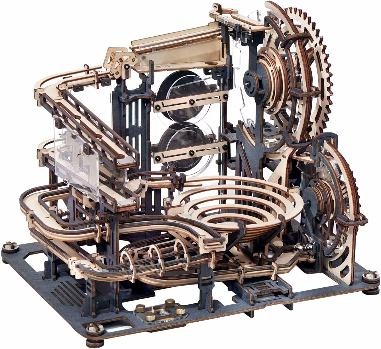 Marble Night City β 3D Wooden Puzzle with Waterwheel Mechanism