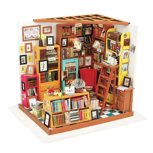 Sam’s Study Library – DIY Miniature Bookshop & Reading Room