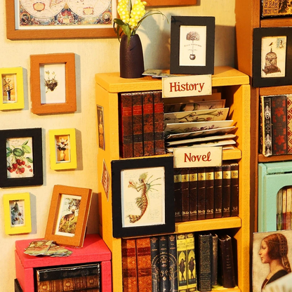 Sam’s Study Library – DIY Miniature Bookshop & Reading Room