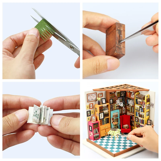 Sam’s Study Library – DIY Miniature Bookshop & Reading Room