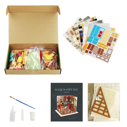 Sam’s Study Library – DIY Miniature Bookshop & Reading Room