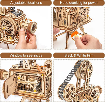 Vitascope – 3D Wooden Puzzle & Mechanical Movie Projector