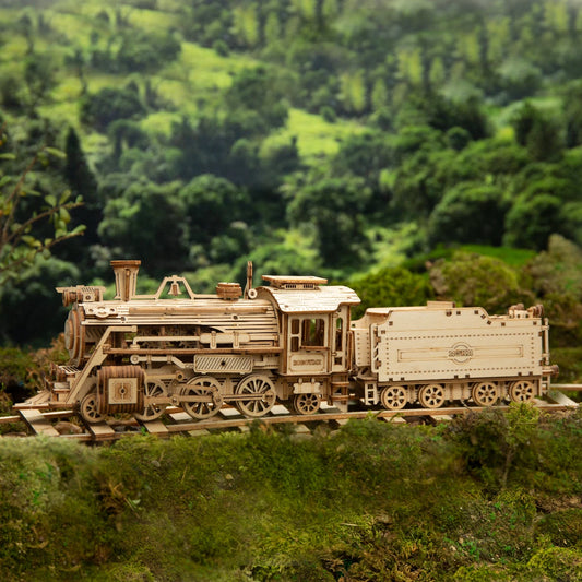 Steam Express – 3D Wooden Puzzle & Mechanical Train Model