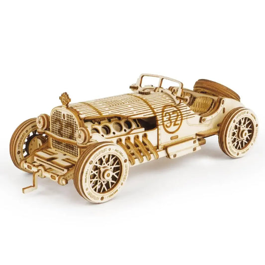 Grand Prix Racer – 3D Wooden Puzzle & Vintage Car Model