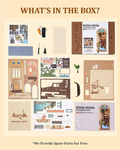 Romantic Venice Book Nook – DIY Canal-Side Bookshelf Insert