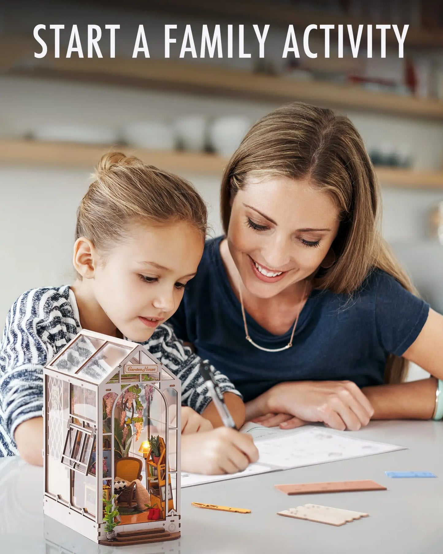 Holiday Garden House Book Nook – DIY Cozy Miniature Kit