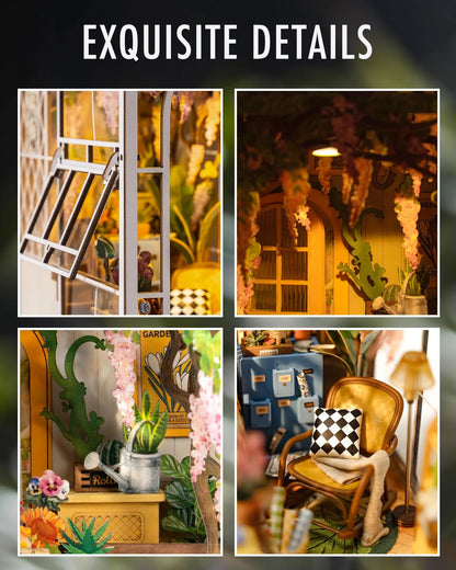 Holiday Garden House Book Nook – DIY Cozy Miniature Kit