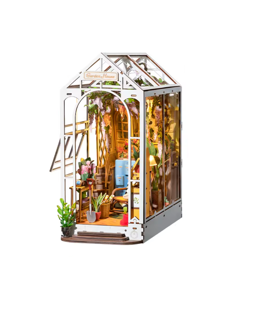Holiday Garden House Book Nook – DIY Cozy Miniature Kit