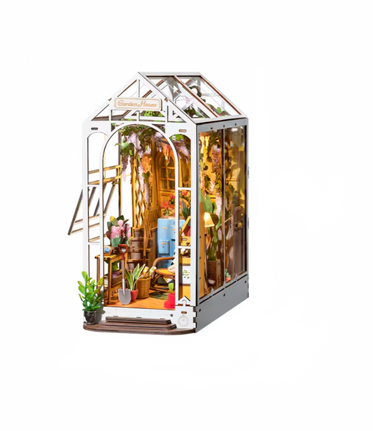 Holiday Garden House Book Nook – DIY Cozy Miniature Kit