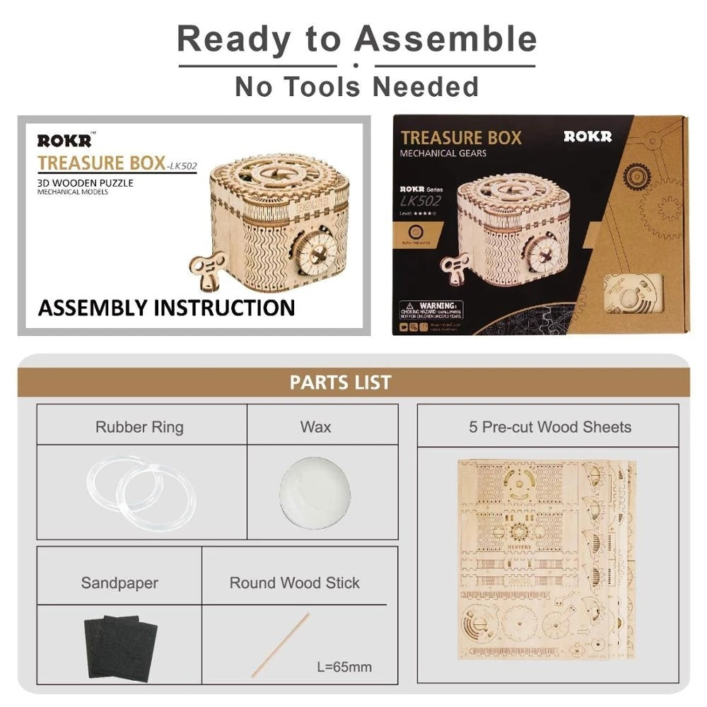 Treasure Box – 3D Wooden Puzzle with Secret Compartment