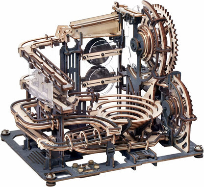 Marble Night City – 3D Wooden Puzzle with Waterwheel Mechanism
